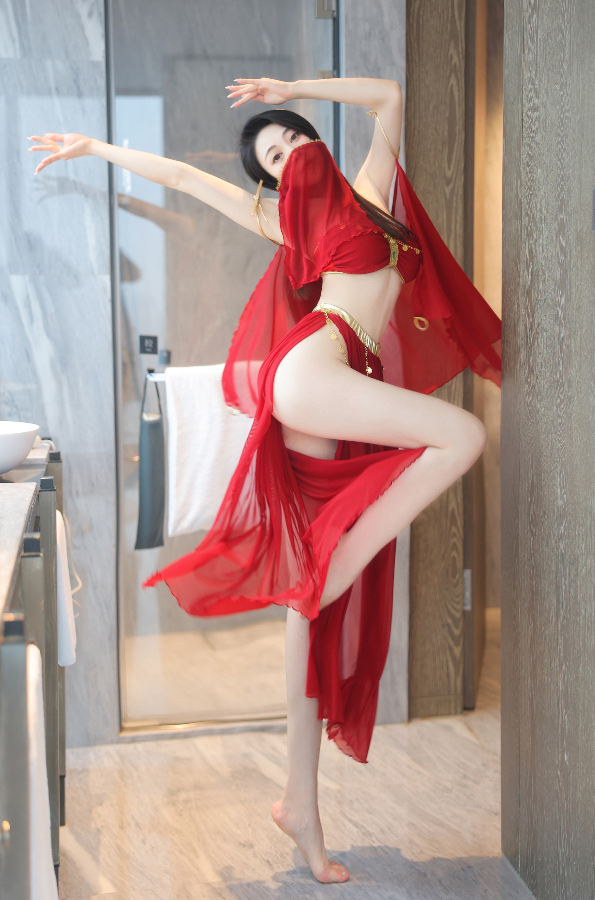 图片[1]-清妙 – NO.001 红色舞裙 [93P]-XikXak